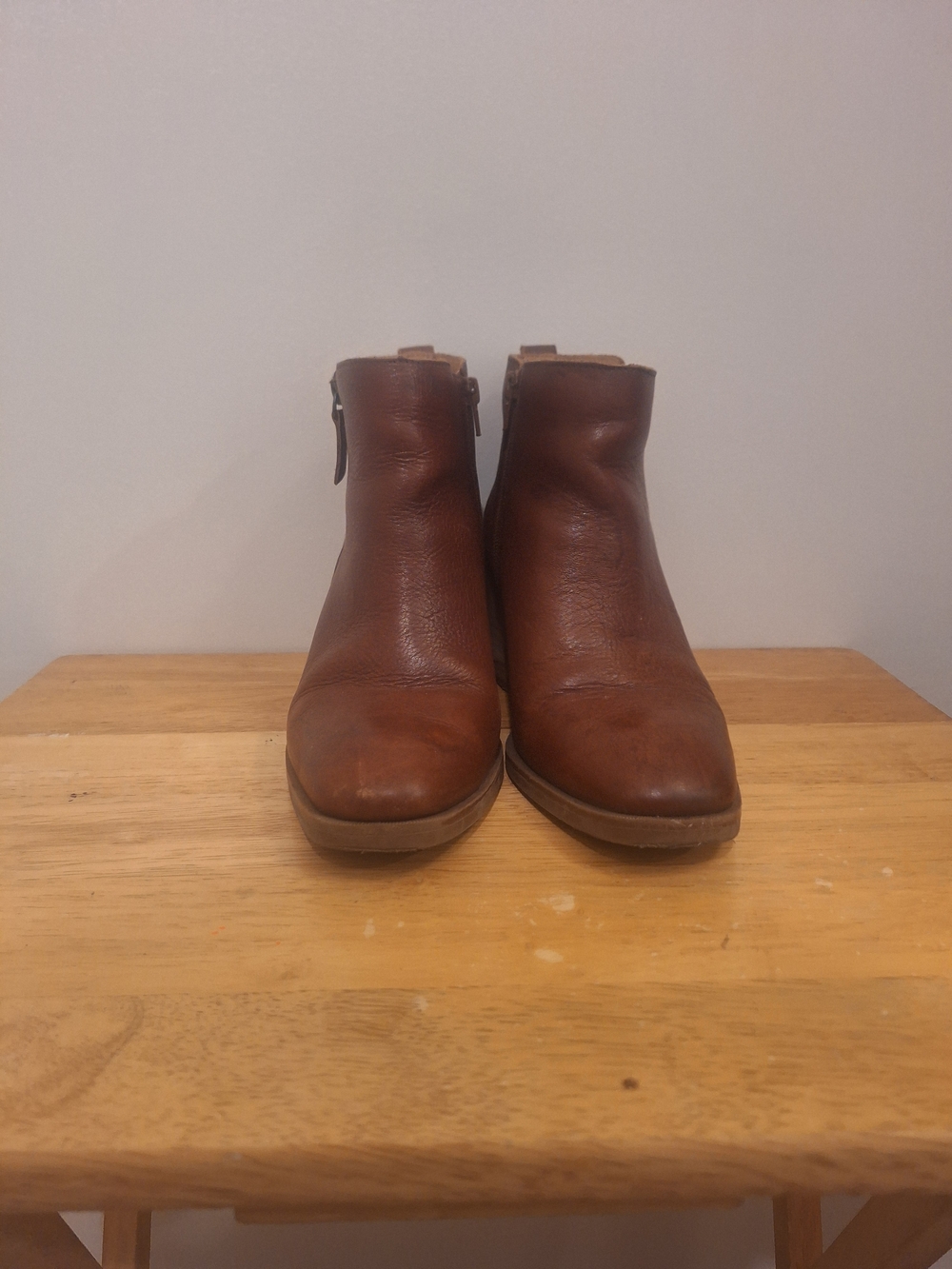 Crown Vintage Brown Leather Ankle Boots